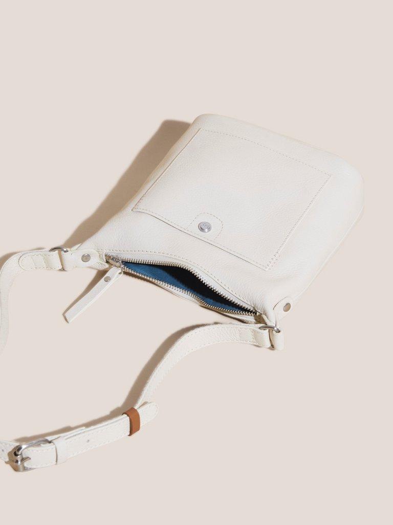 Mini Fern Leather Crossbody in PALE IVORY - FLAT FRONT
