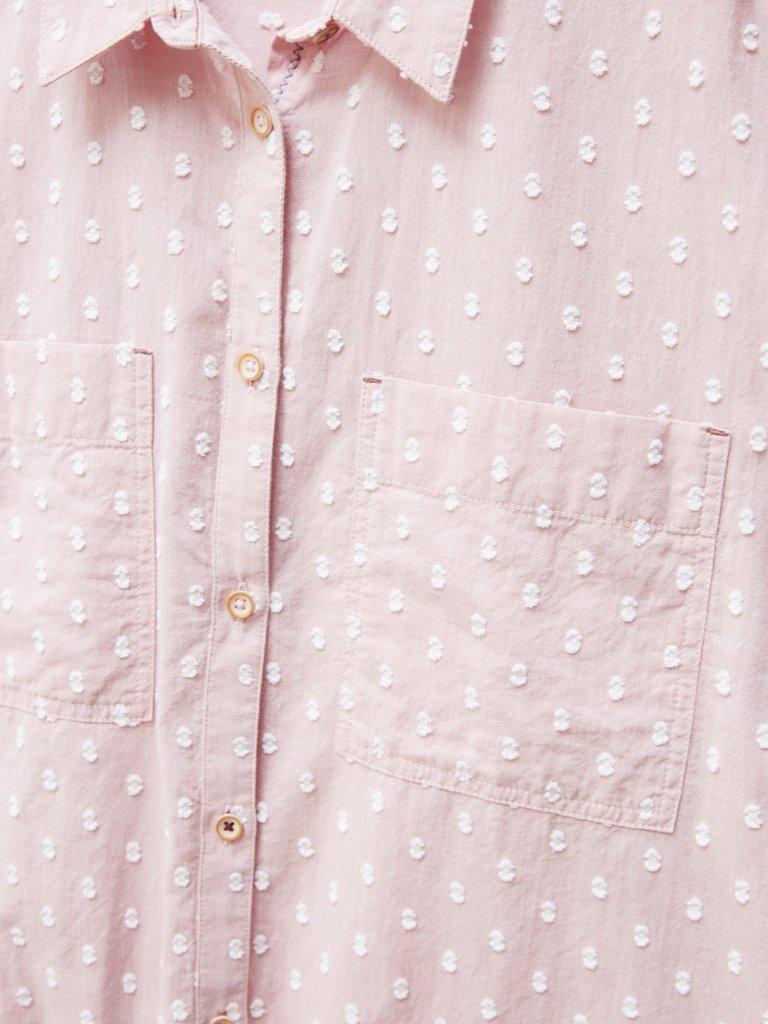 Ella Organic Cotton Shirt in MID PINK | White Stuff