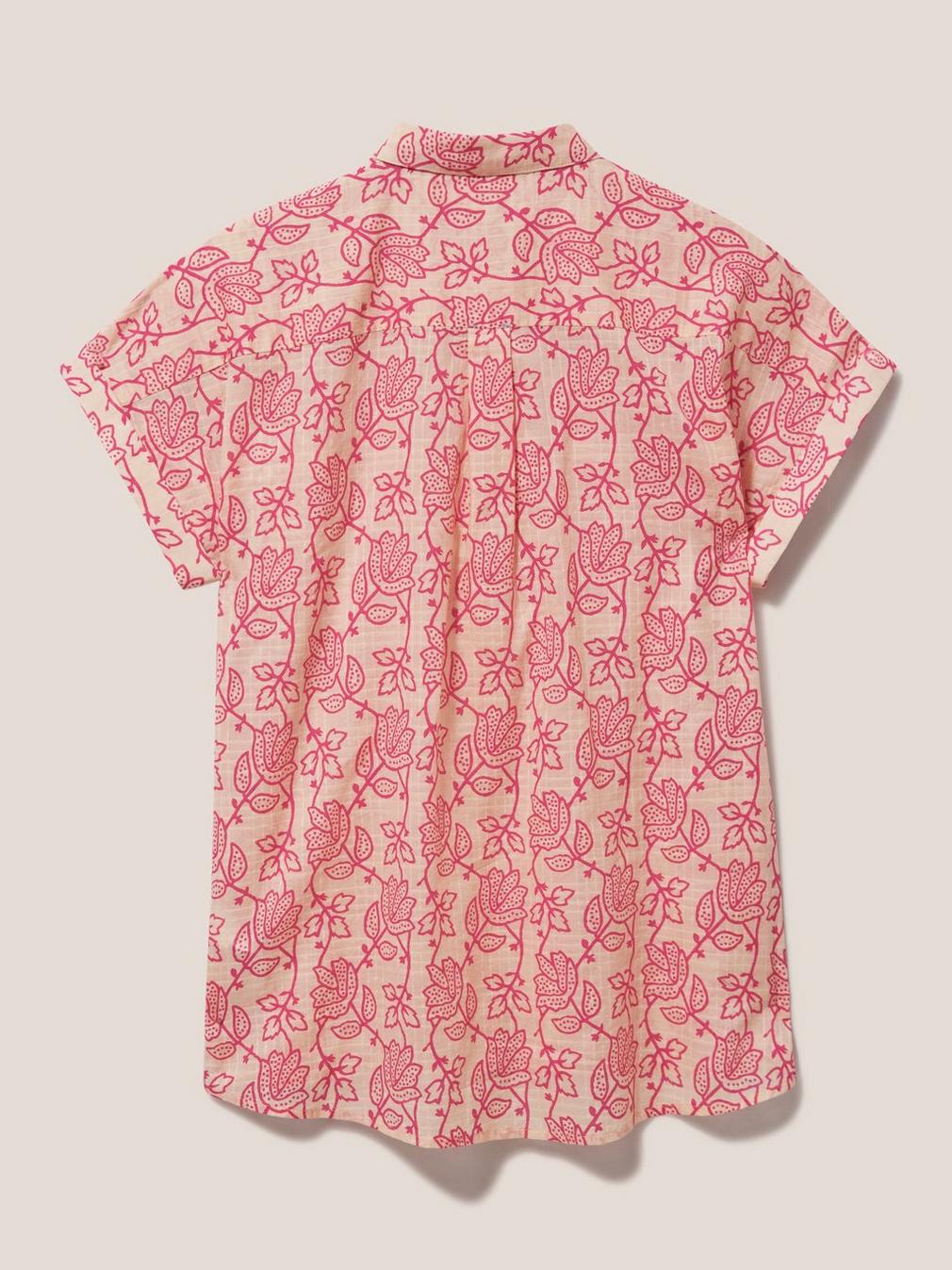 Ella Organic Cotton Shirt in PINK PR - FLAT BACK