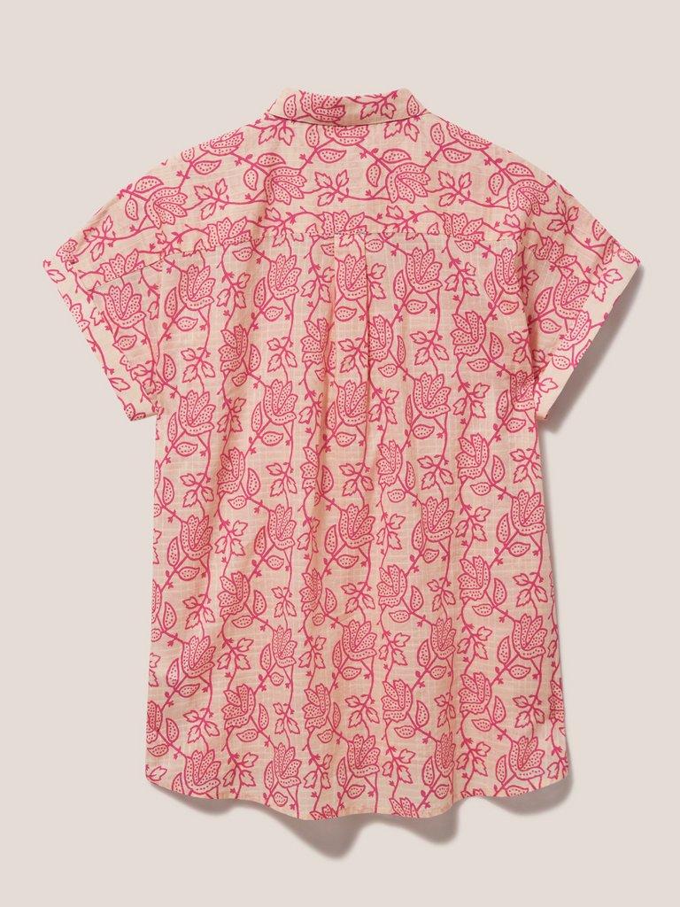 Ella Organic Cotton Shirt in PINK PR - FLAT BACK