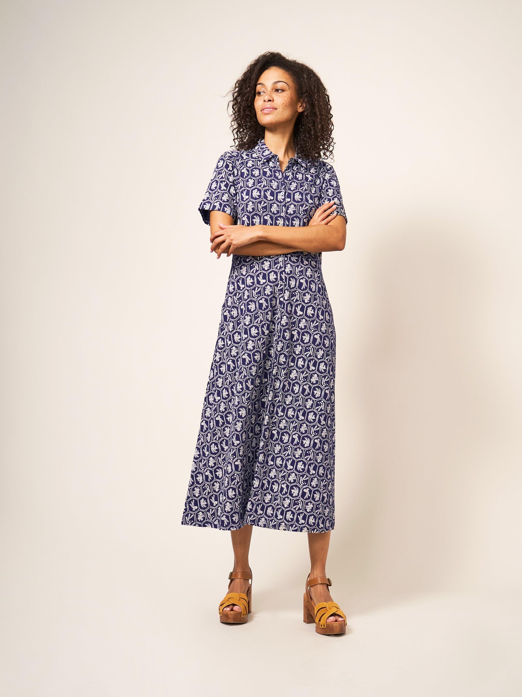 Ruya Shirt Dress - Navy