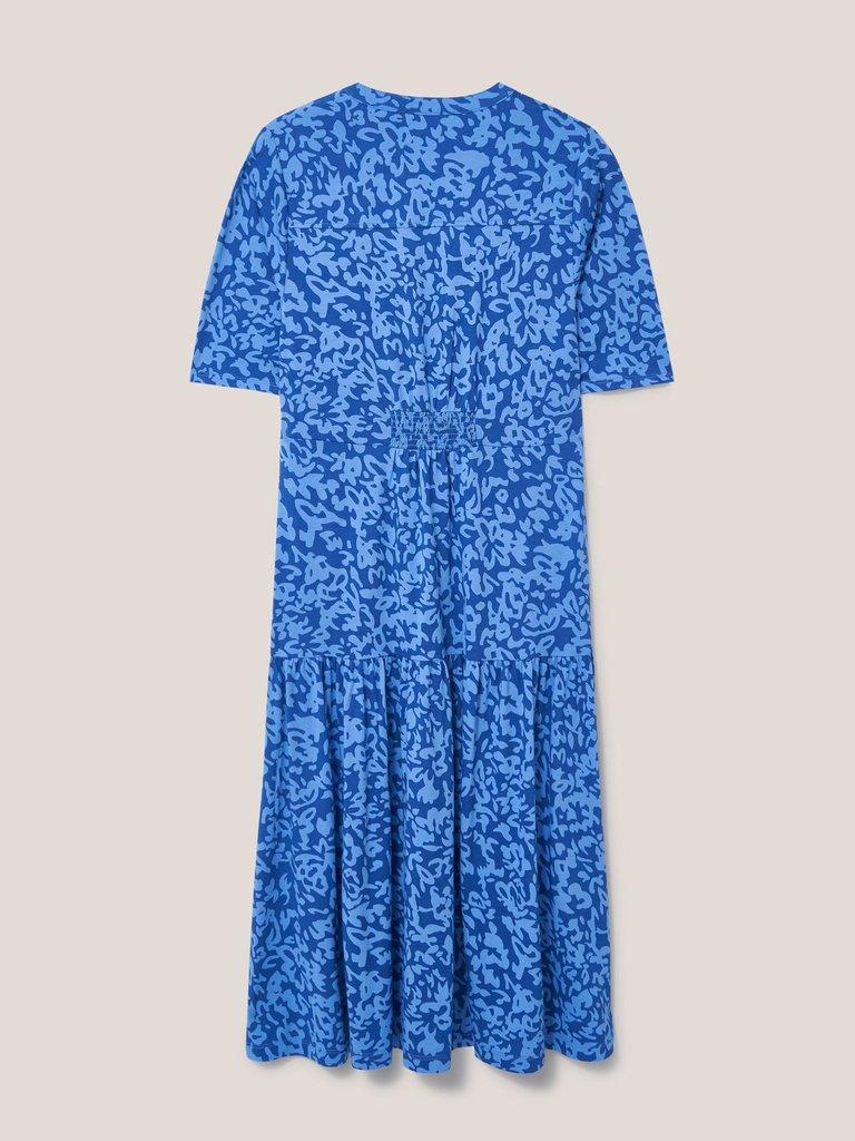 Sabina Jersey Dress in BLUE MLT - FLAT BACK
