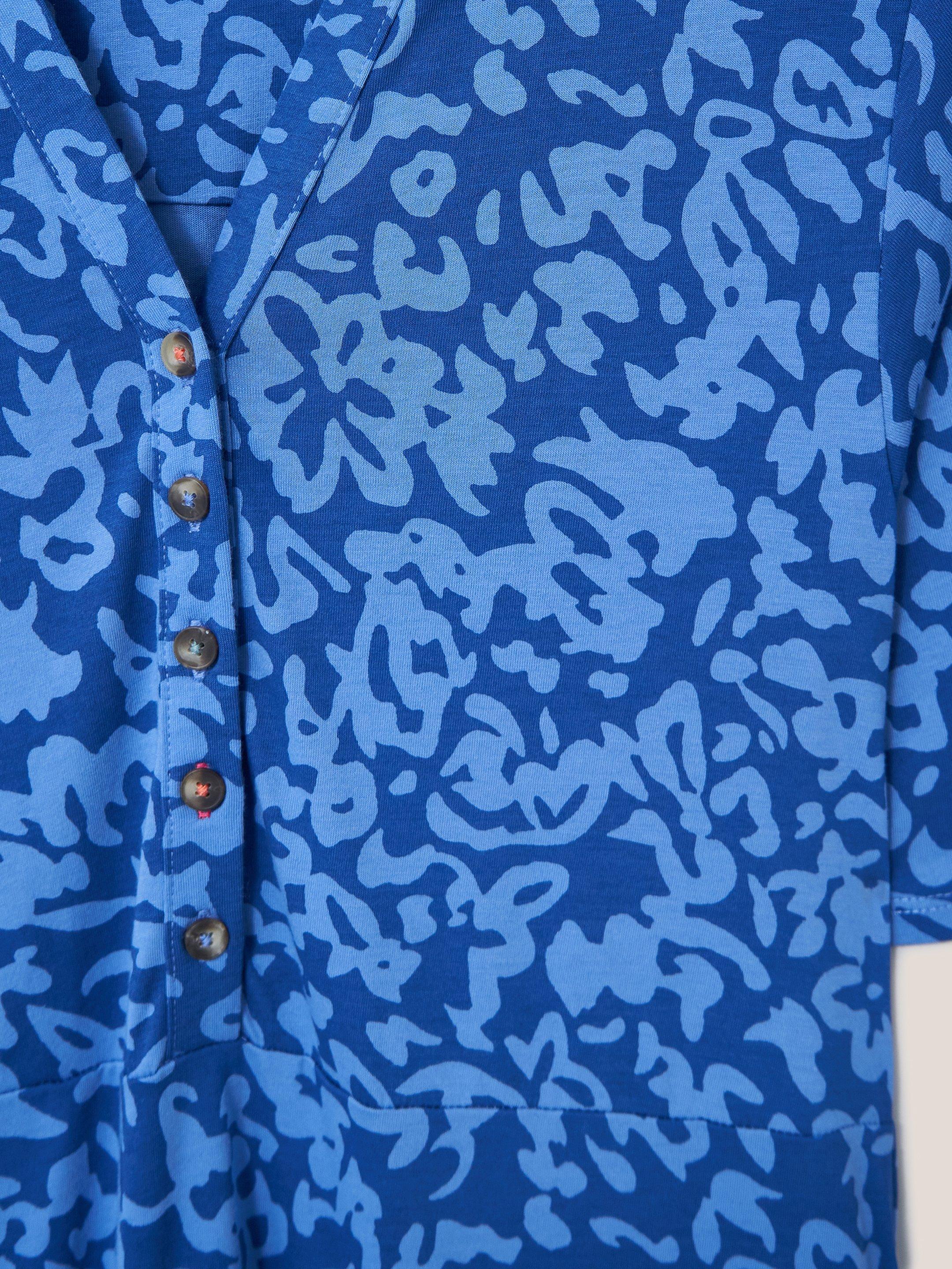 Sabina Jersey Dress in BLUE MLT - FLAT DETAIL