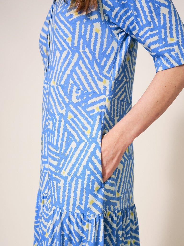 Sabina Jersey Dress in BLUE PR - MODEL DETAIL