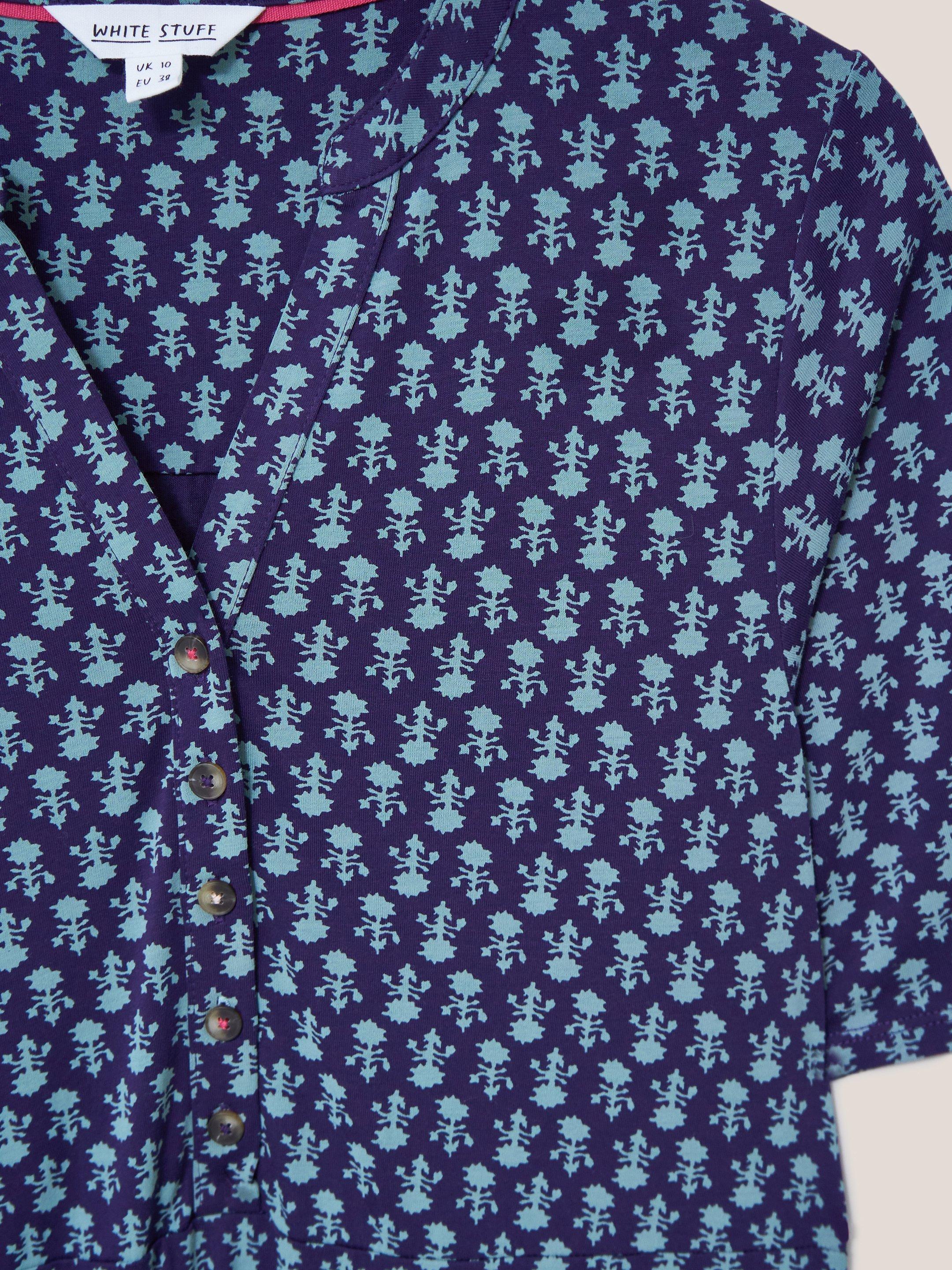 Sabina Navy Crinkle Cotton Dress