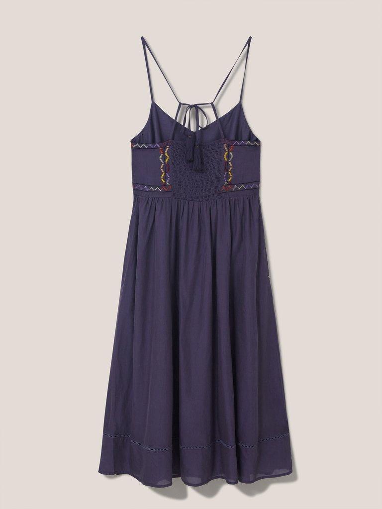 Colette Embroidered Midi Dress in PURPLE MLT - FLAT BACK