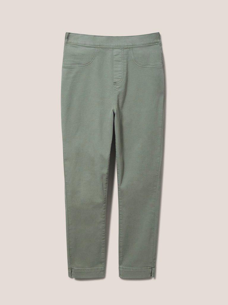 Janey Cropped Jegging in LGT GREEN - FLAT FRONT