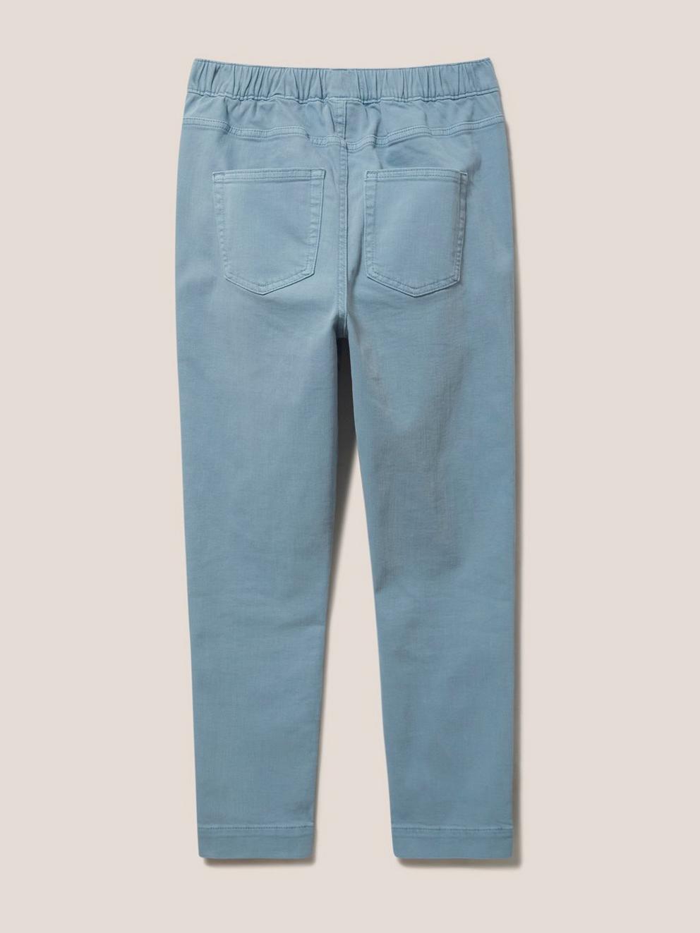 Janey Cropped Jegging in MID TEAL - FLAT BACK