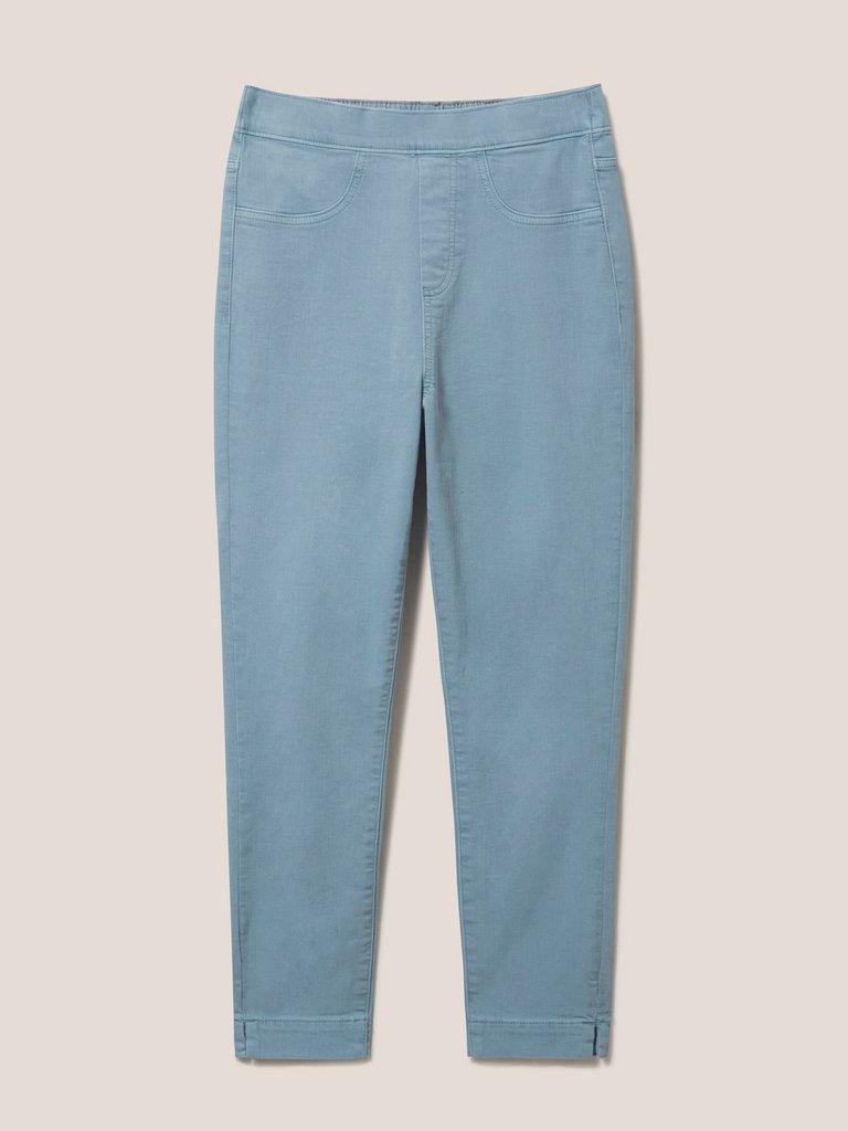 Janey Cropped Jegging in MID TEAL - FLAT FRONT