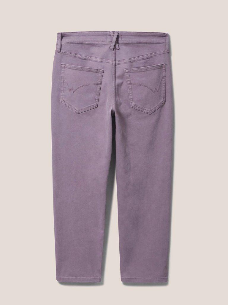 Blake Straight Crop Jeans in DUS PURPLE - FLAT BACK