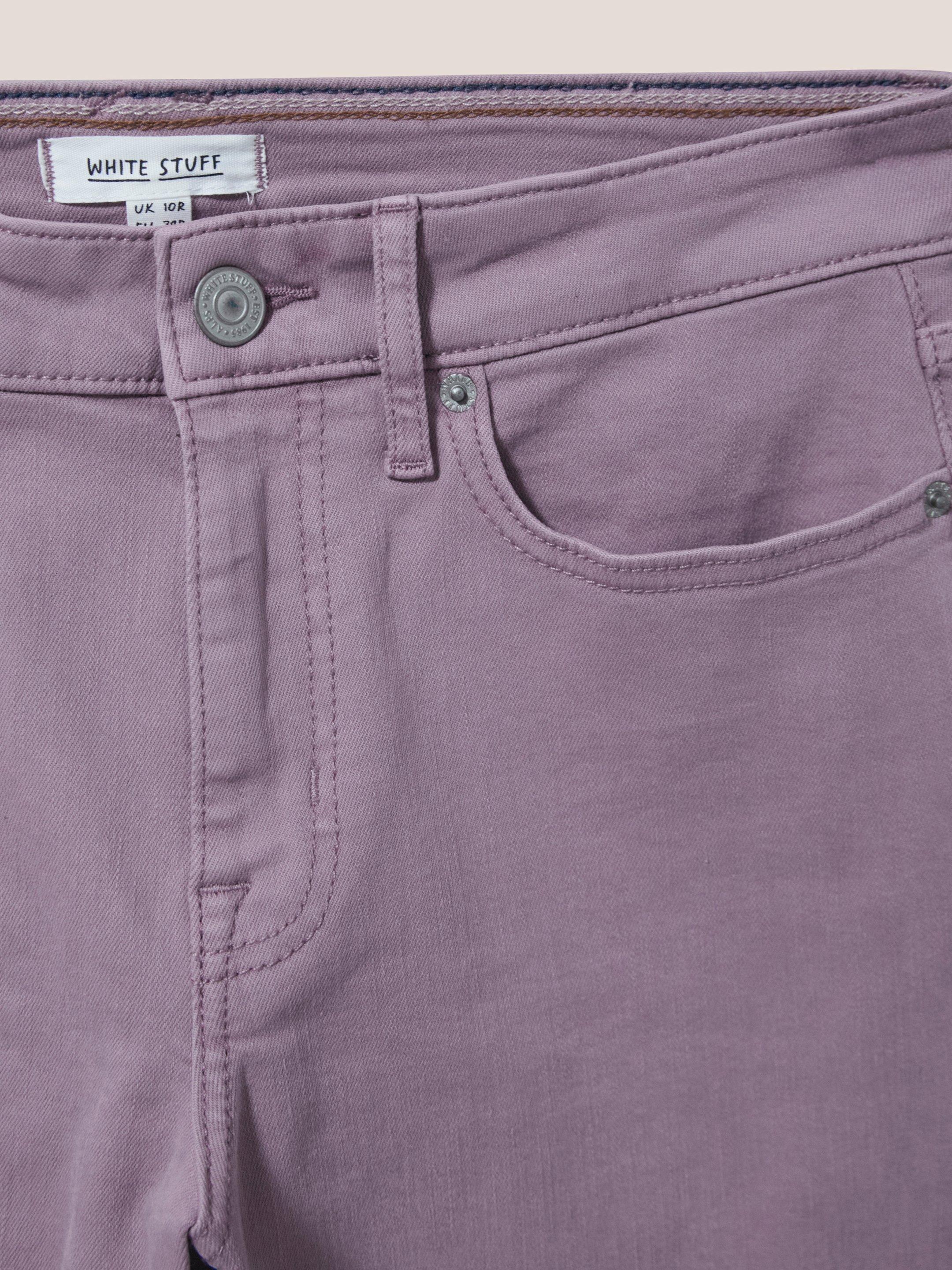 Blake Straight Crop Jeans in DUS PURPLE - FLAT DETAIL