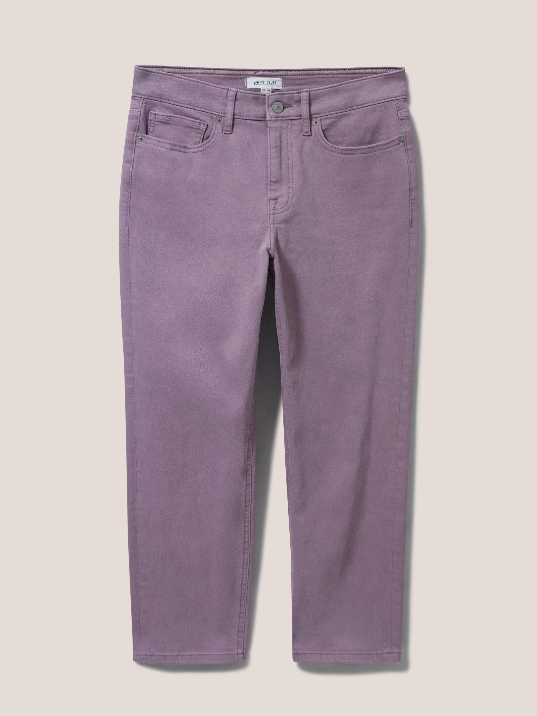 Blake Straight Crop Jeans in DUS PURPLE - FLAT FRONT