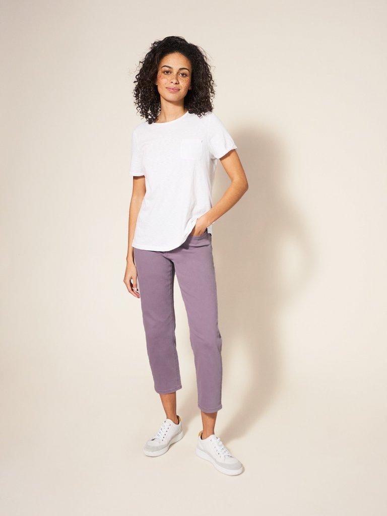 Blake Straight Crop Jeans in DUSTY PURPLE | White Stuff