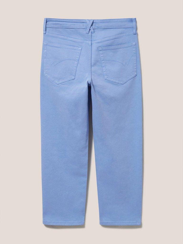 Blake Straight Crop Jeans in MID BLUE - FLAT BACK