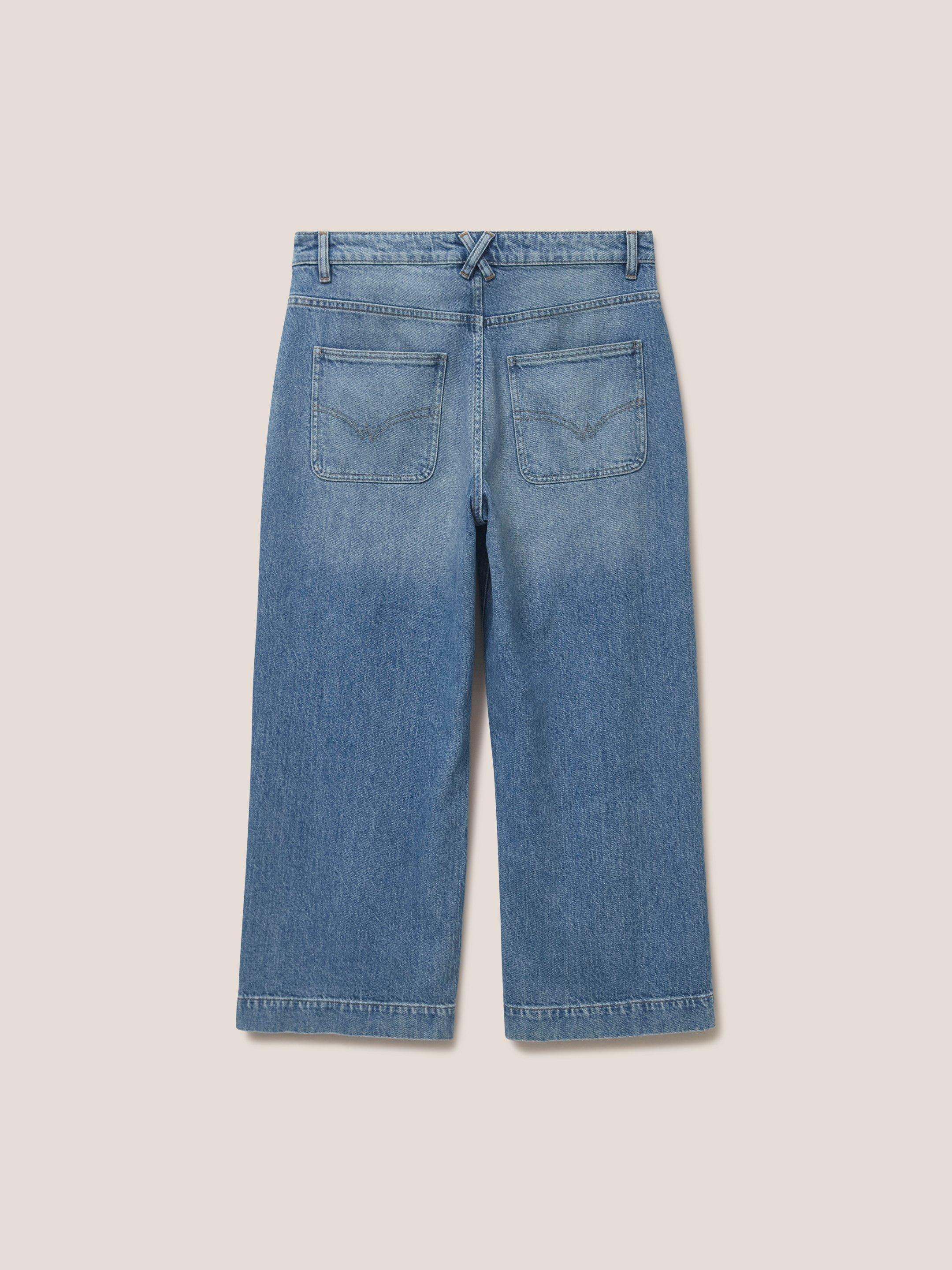 Tia Wide Leg Crop Jeans in LGT DENIM - FLAT BACK