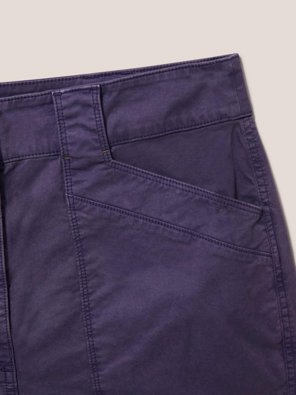 Tessa Chino Shorts in DUS PURPLE - FLAT DETAIL