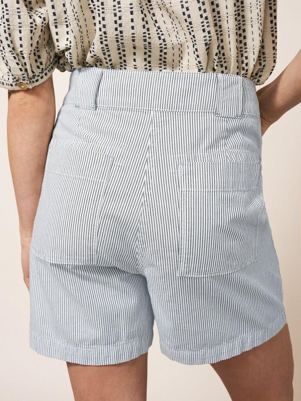 Tessa Chino Shorts in IVORY MLT - MODEL BACK