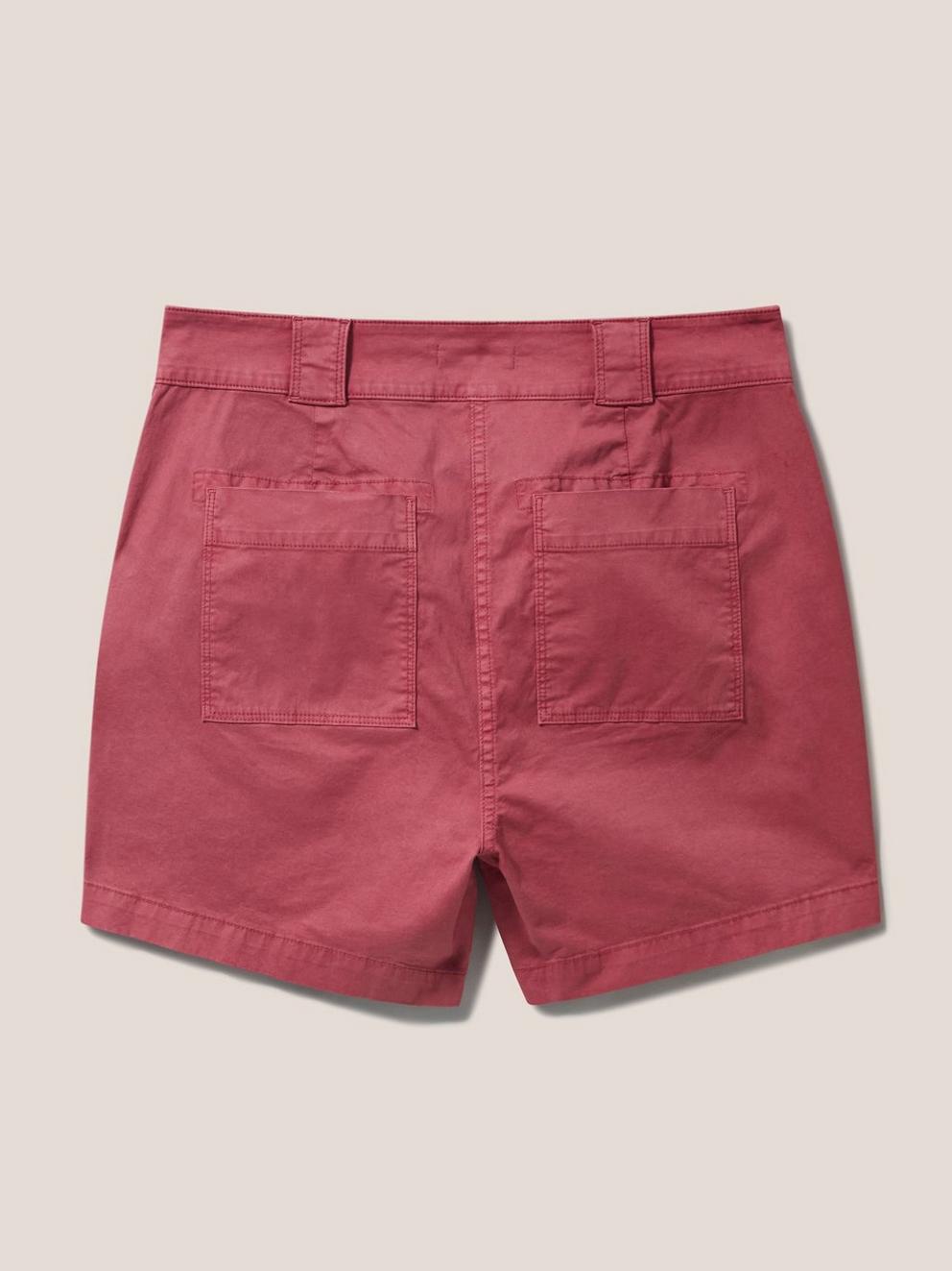 Tessa Chino Shorts in MID PINK - FLAT BACK