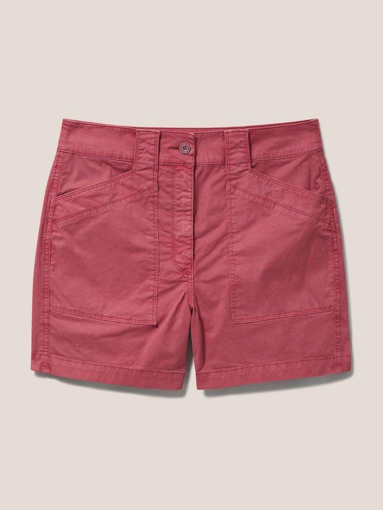 Tessa Chino Shorts in MID PINK - FLAT FRONT