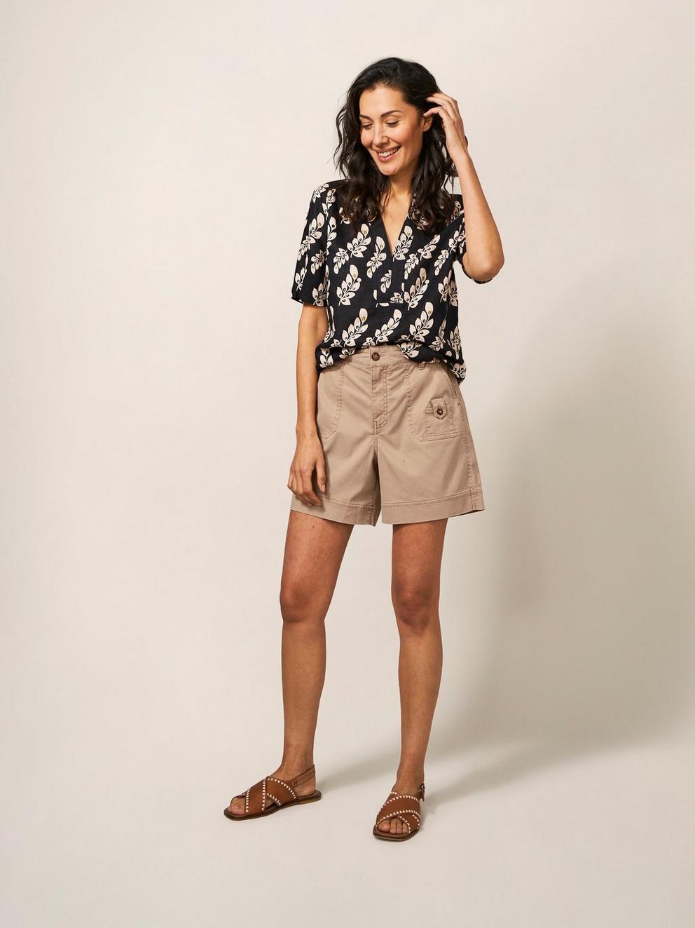 Mollie Combat Shorts in DK NAT - LIFESTYLE