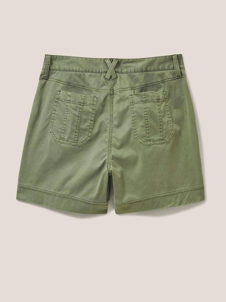 Mollie Combat Shorts in KHAKI GRN - FLAT BACK