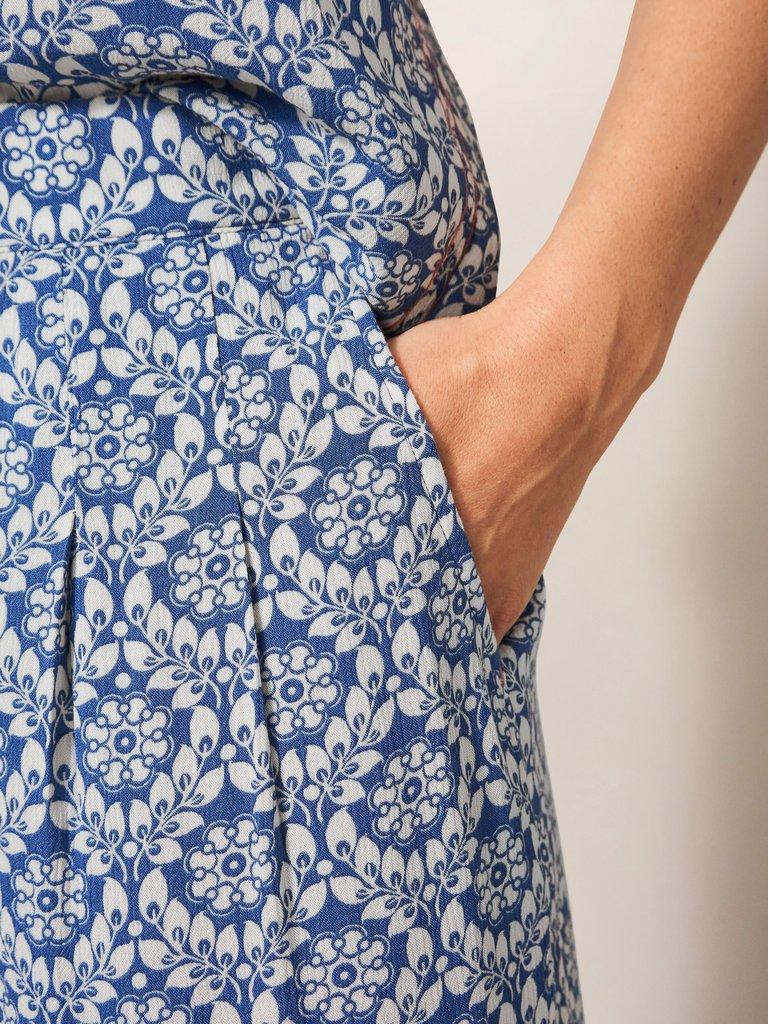 Matilda Crinkle Shorts in BLUE MLT - MODEL DETAIL