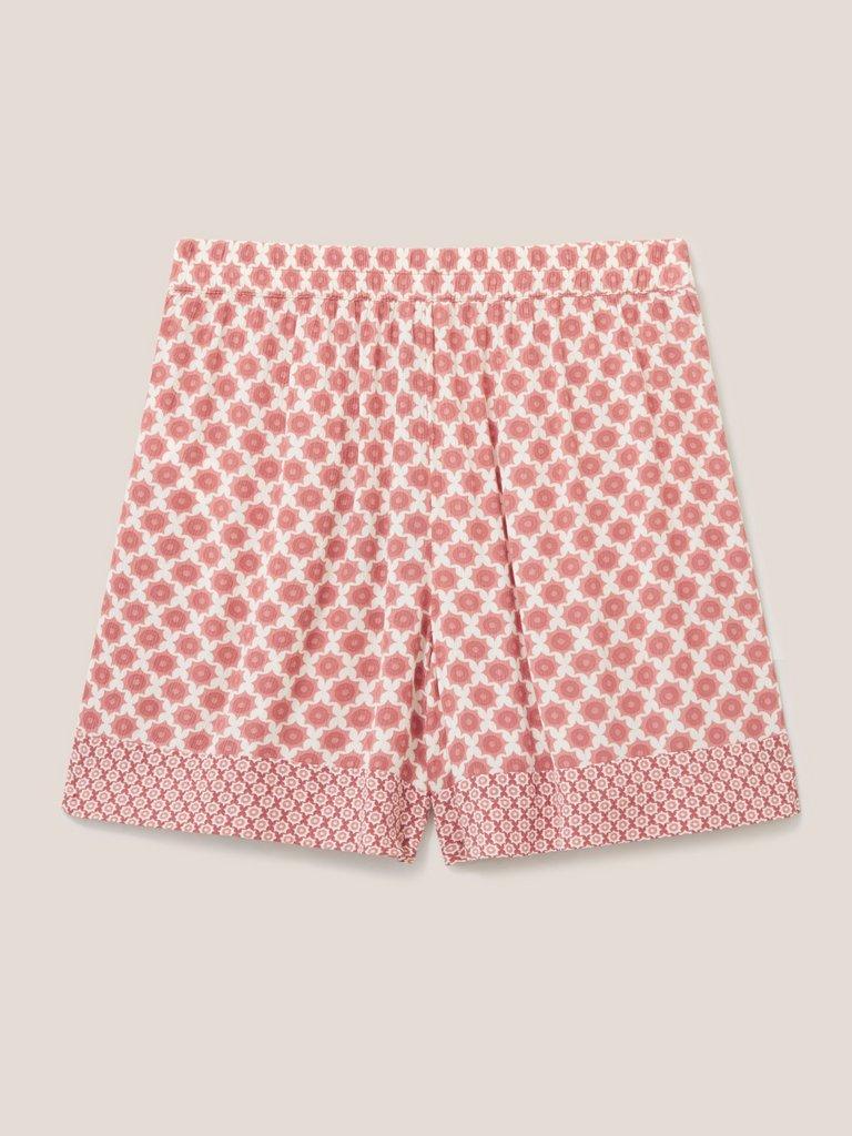 Matilda Crinkle Shorts in RED MLT - FLAT BACK