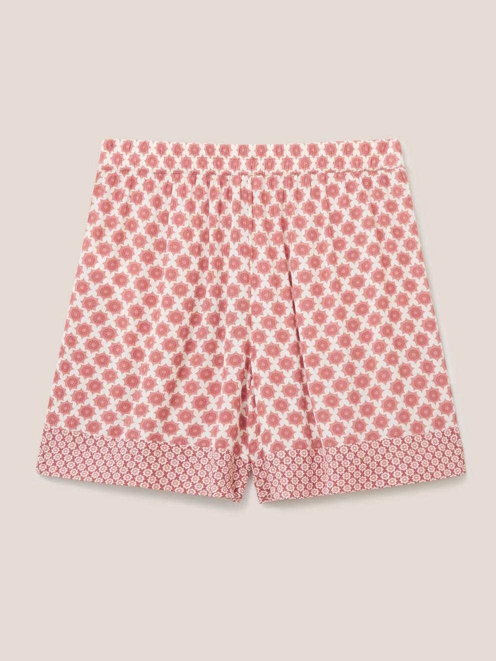 Matilda Crinkle Shorts in RED MLT - FLAT BACK