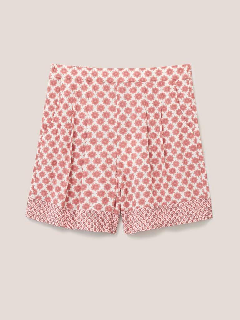 Matilda Crinkle Shorts in RED MLT - FLAT FRONT