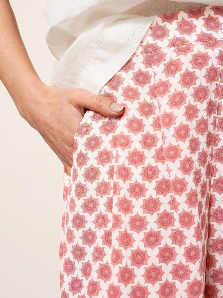 Matilda Crinkle Shorts in RED MLT - MODEL DETAIL