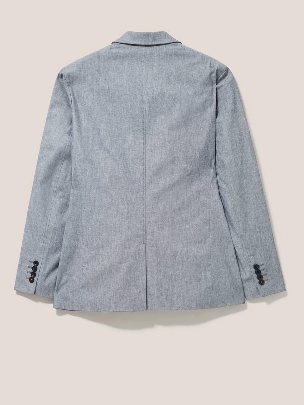 Heath Chambray Blazer in CHAMB BLUE - FLAT BACK