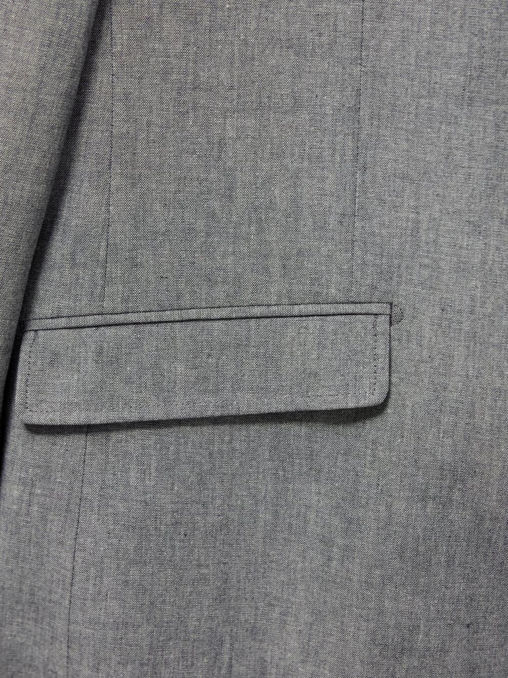 Heath Chambray Blazer in CHAMB BLUE - FLAT DETAIL