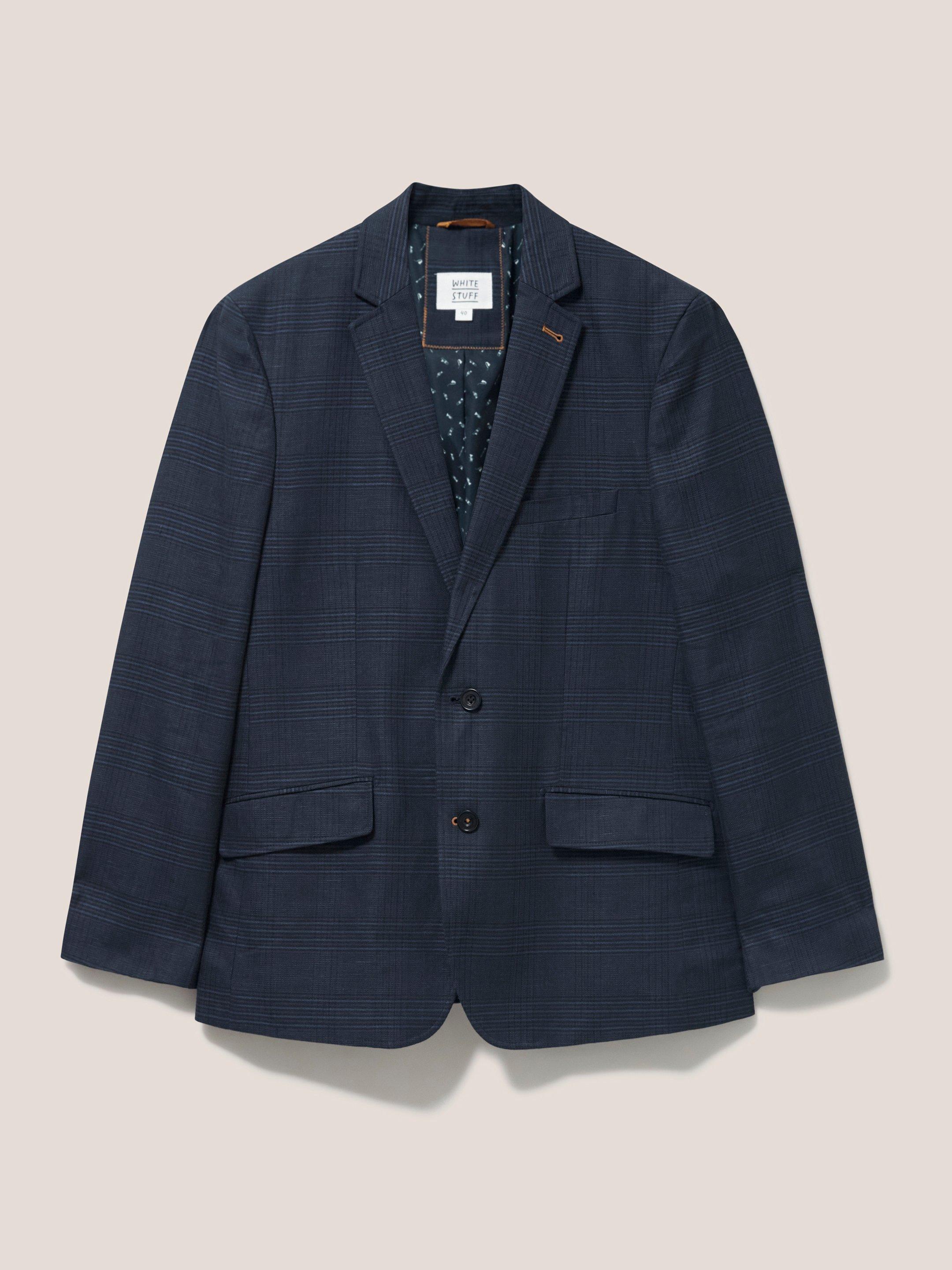 Harrison Check Blazer in DEEP BLUE | White Stuff