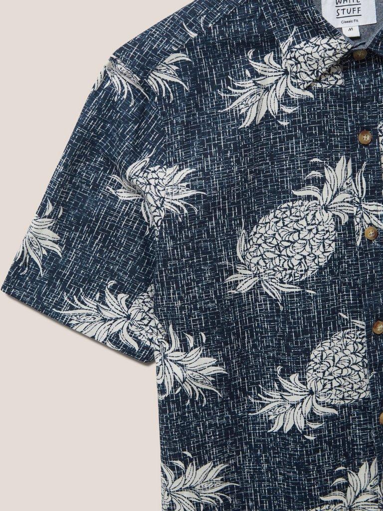 Penare Pineapple PR SS Shirt in DARK NAVY - FLAT DETAIL