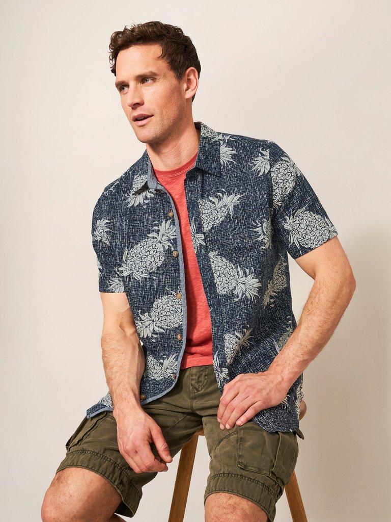 Penare Pineapple PR SS Shirt in DARK NAVY - LIFESTYLE