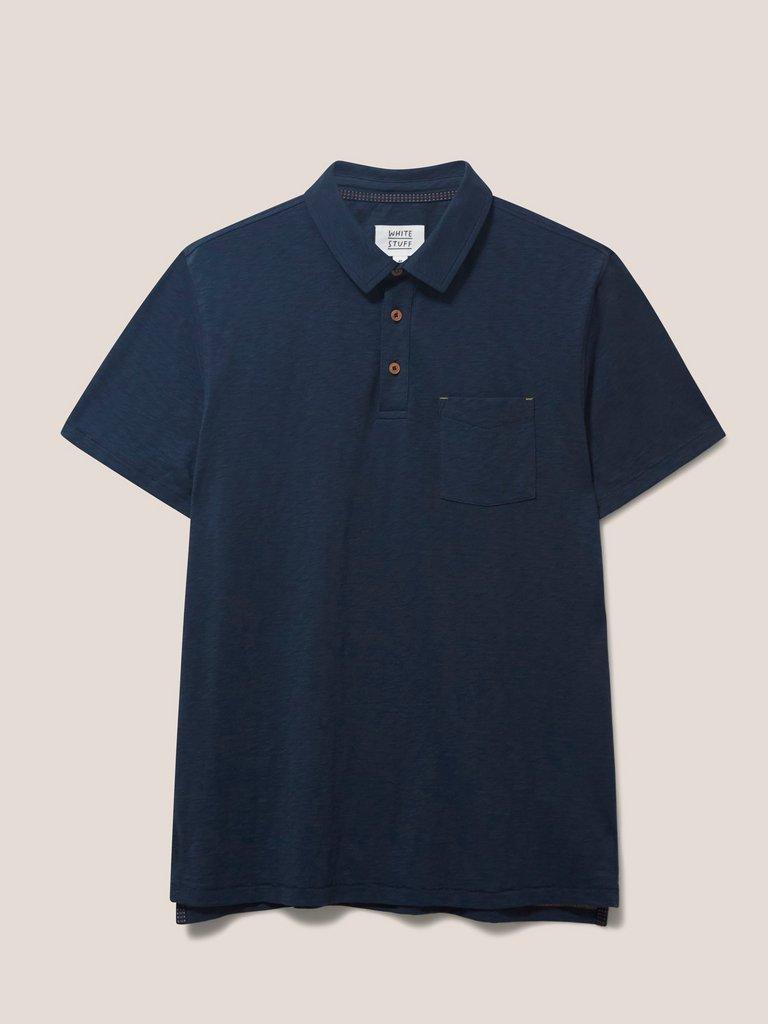 Abersoch Short Sleeve Polo in DARK NAVY - FLAT FRONT