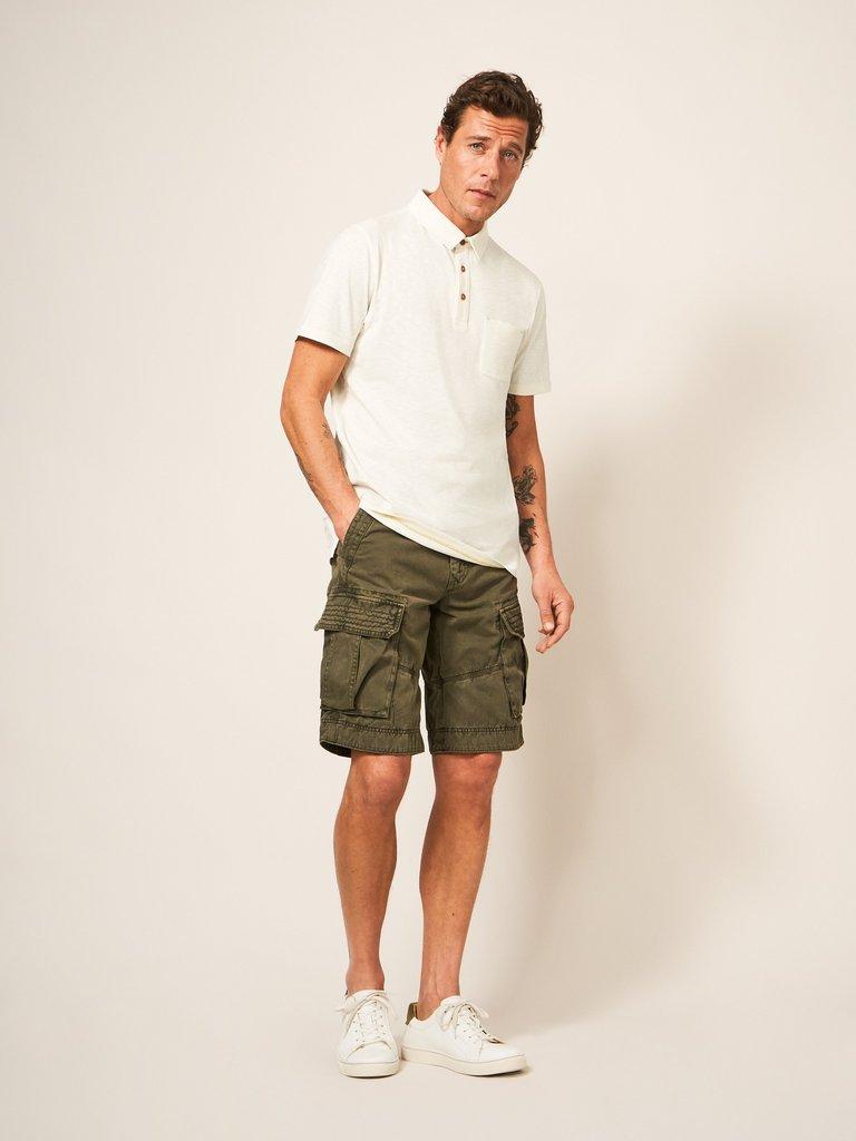 Abersoch Short Sleeve Polo in NATURAL WHITE | White Stuff