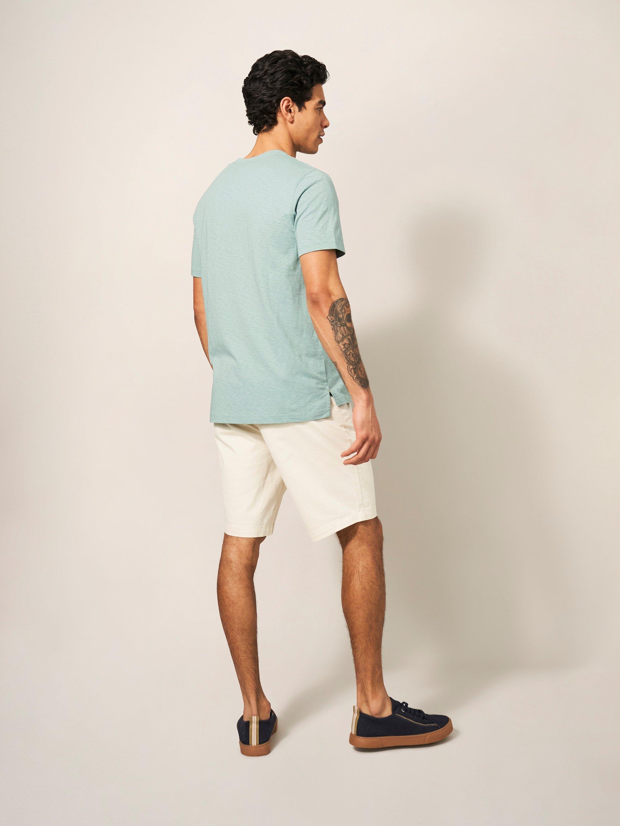 Escape Graphic Tee in MINT GREEN - MODEL BACK