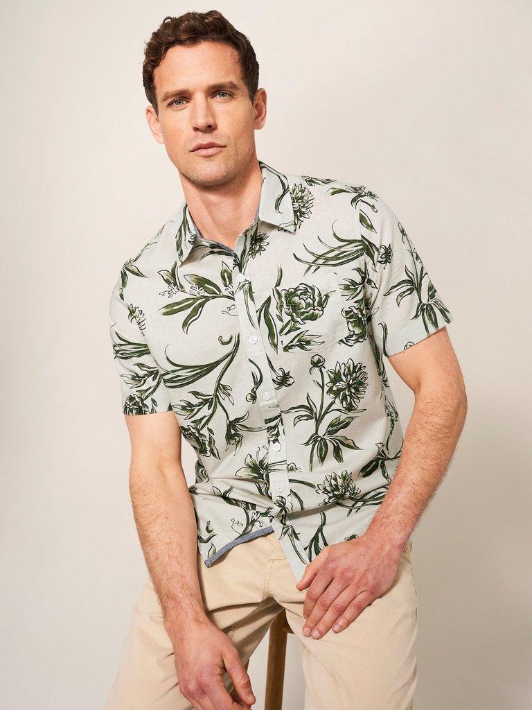 Floral shirt mens clearance h&m