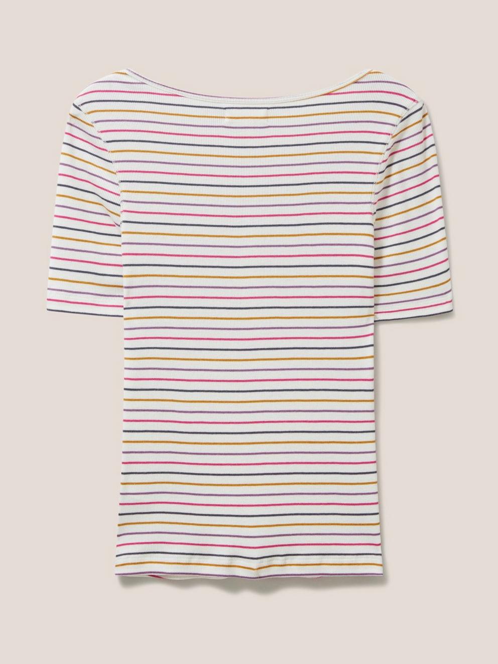 SHERBET TEE in WHITE MLT - FLAT BACK