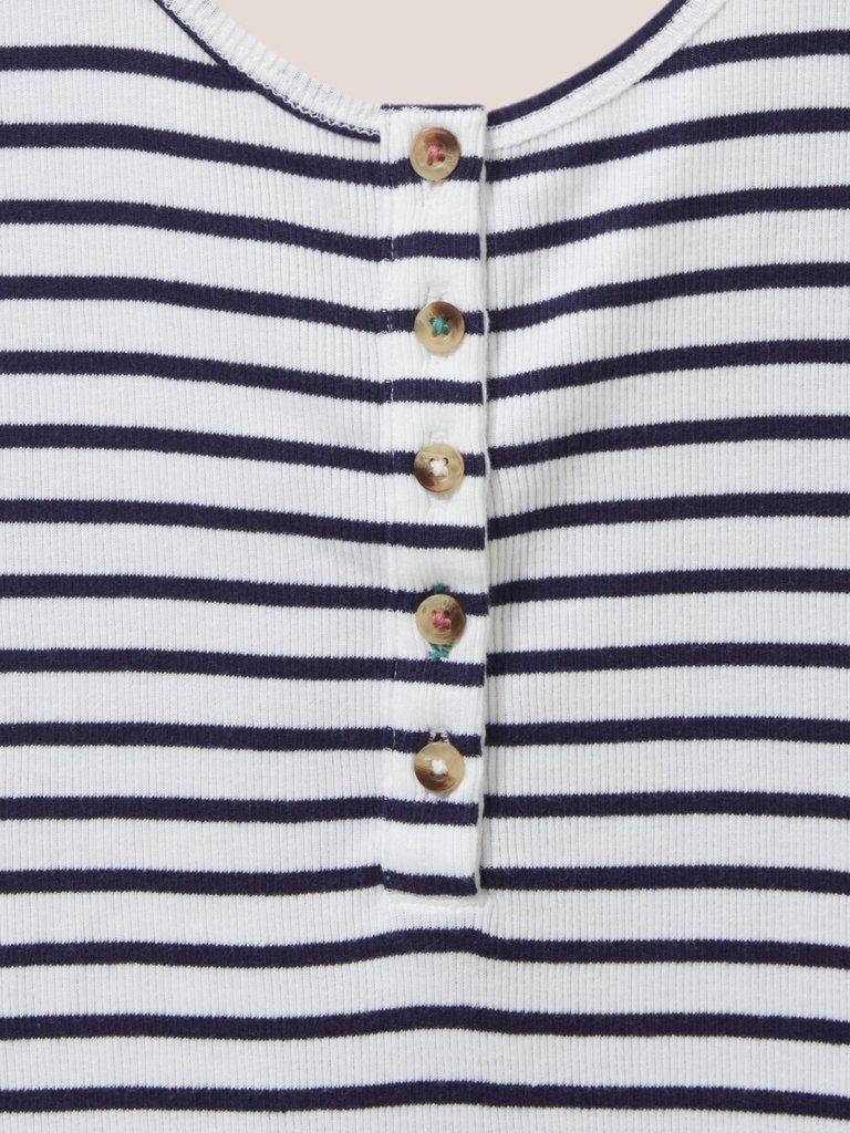 SHERBET VEST in NAVY MULTI - FLAT DETAIL