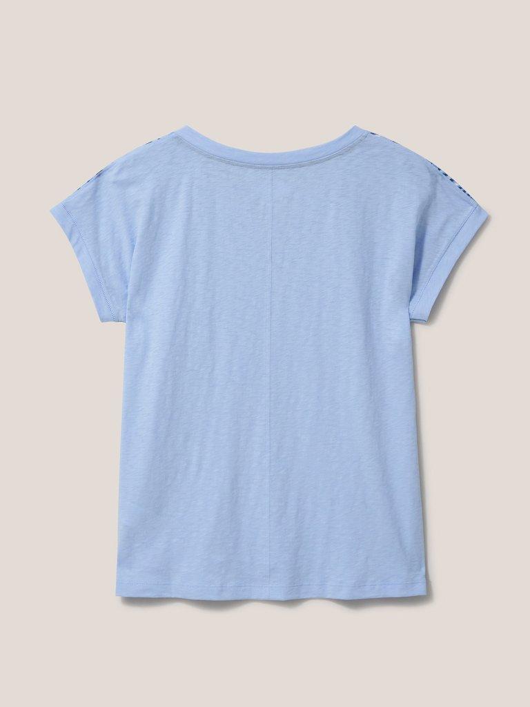 Nelly Print Teeshirt in BLUE MLT - FLAT BACK