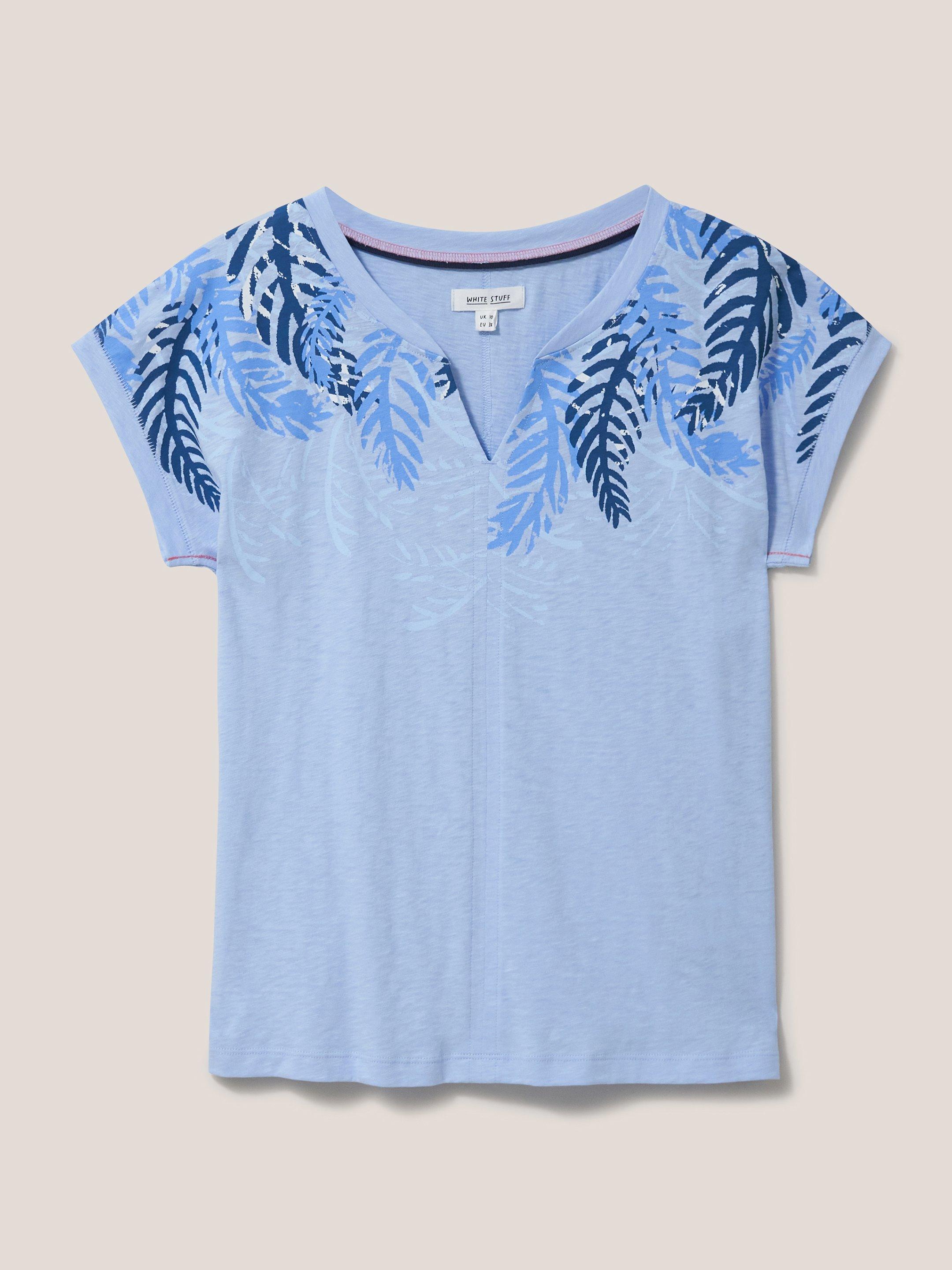 Nelly Print Teeshirt in BLUE MLT - FLAT FRONT