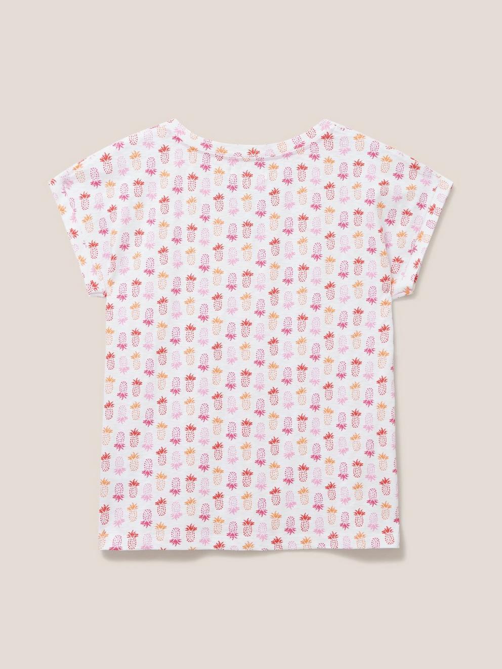 Nelly Print Teeshirt in ORANGE PR - FLAT BACK