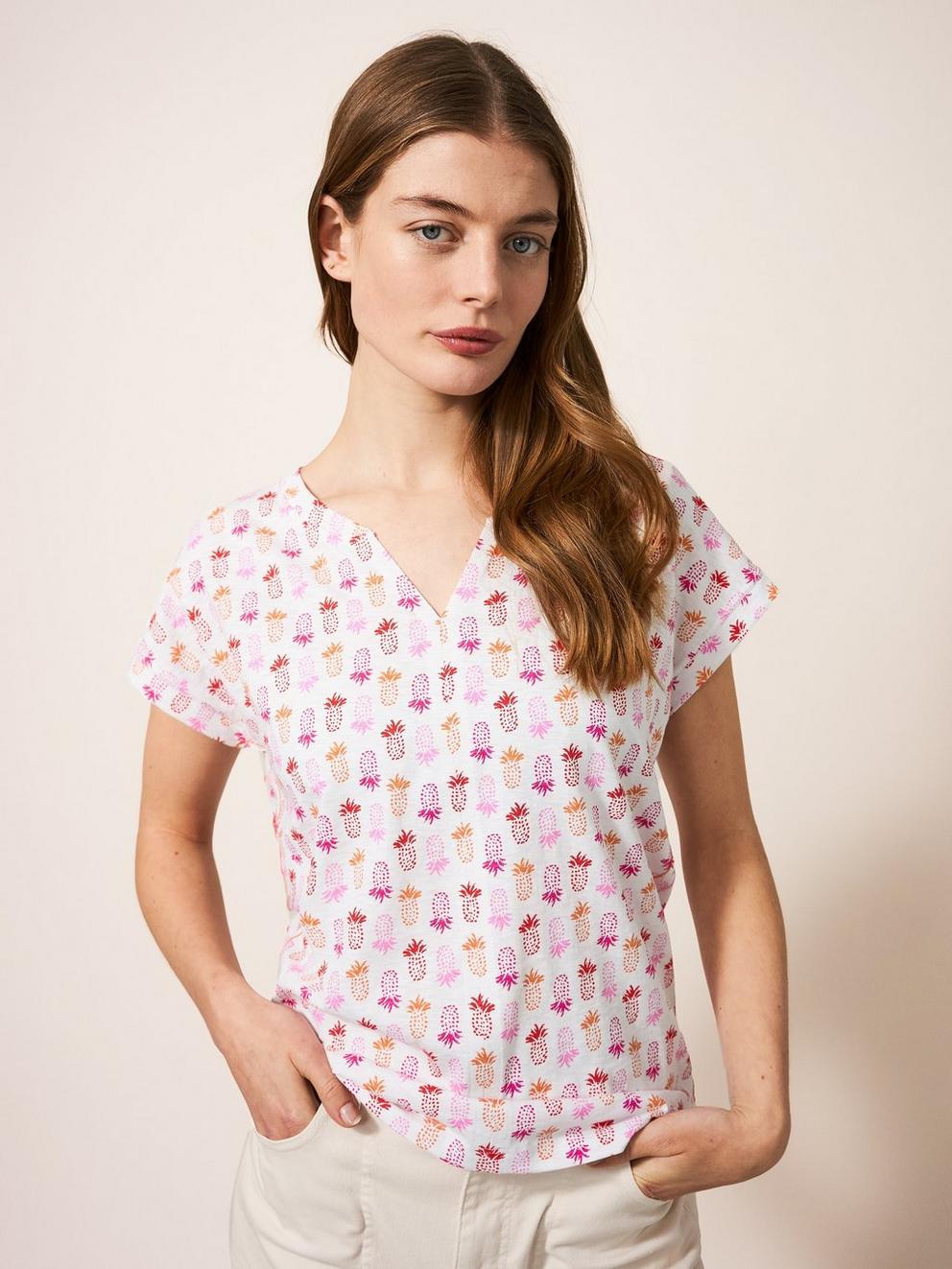 Nelly Print Teeshirt in ORANGE PR - LIFESTYLE