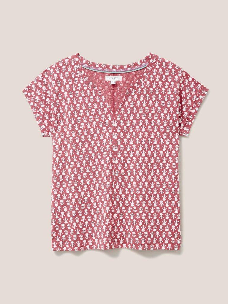 Nelly Print Teeshirt in PINK PR - FLAT FRONT