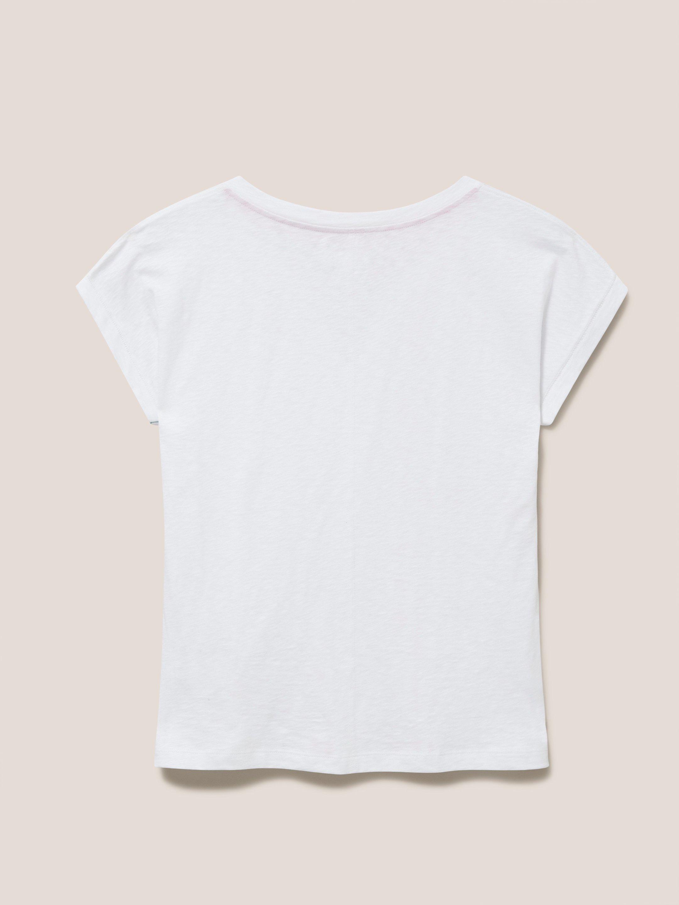 Nelly Print Teeshirt in WHITE PR - FLAT BACK