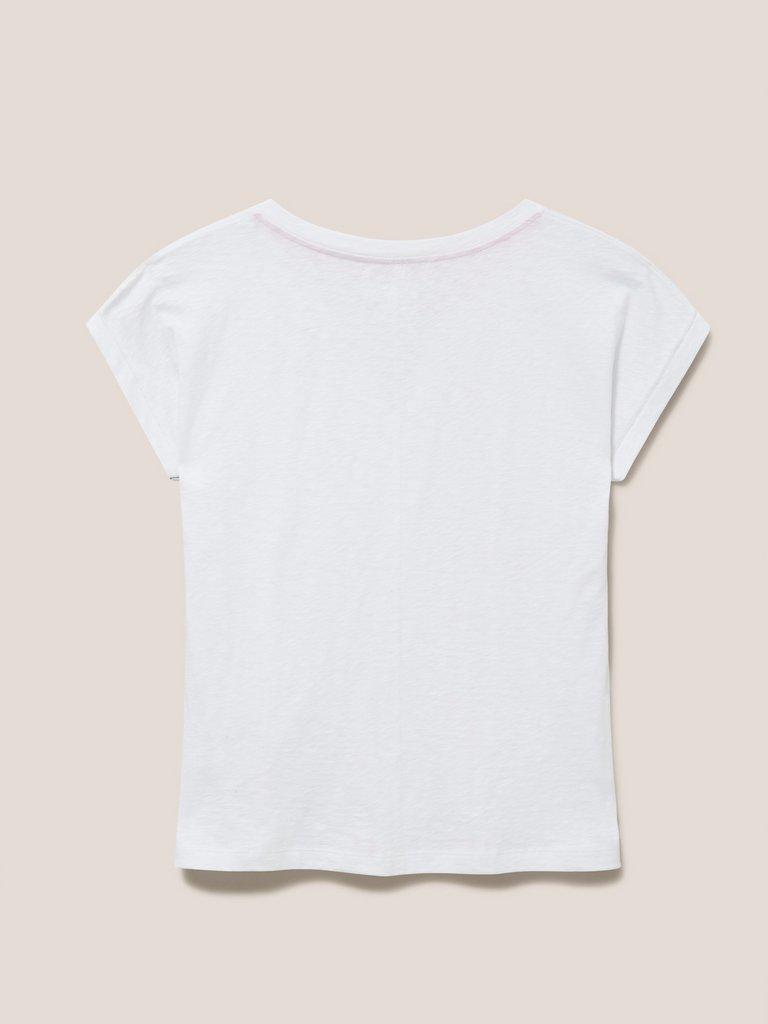 Nelly Print Teeshirt in WHITE PR - FLAT BACK