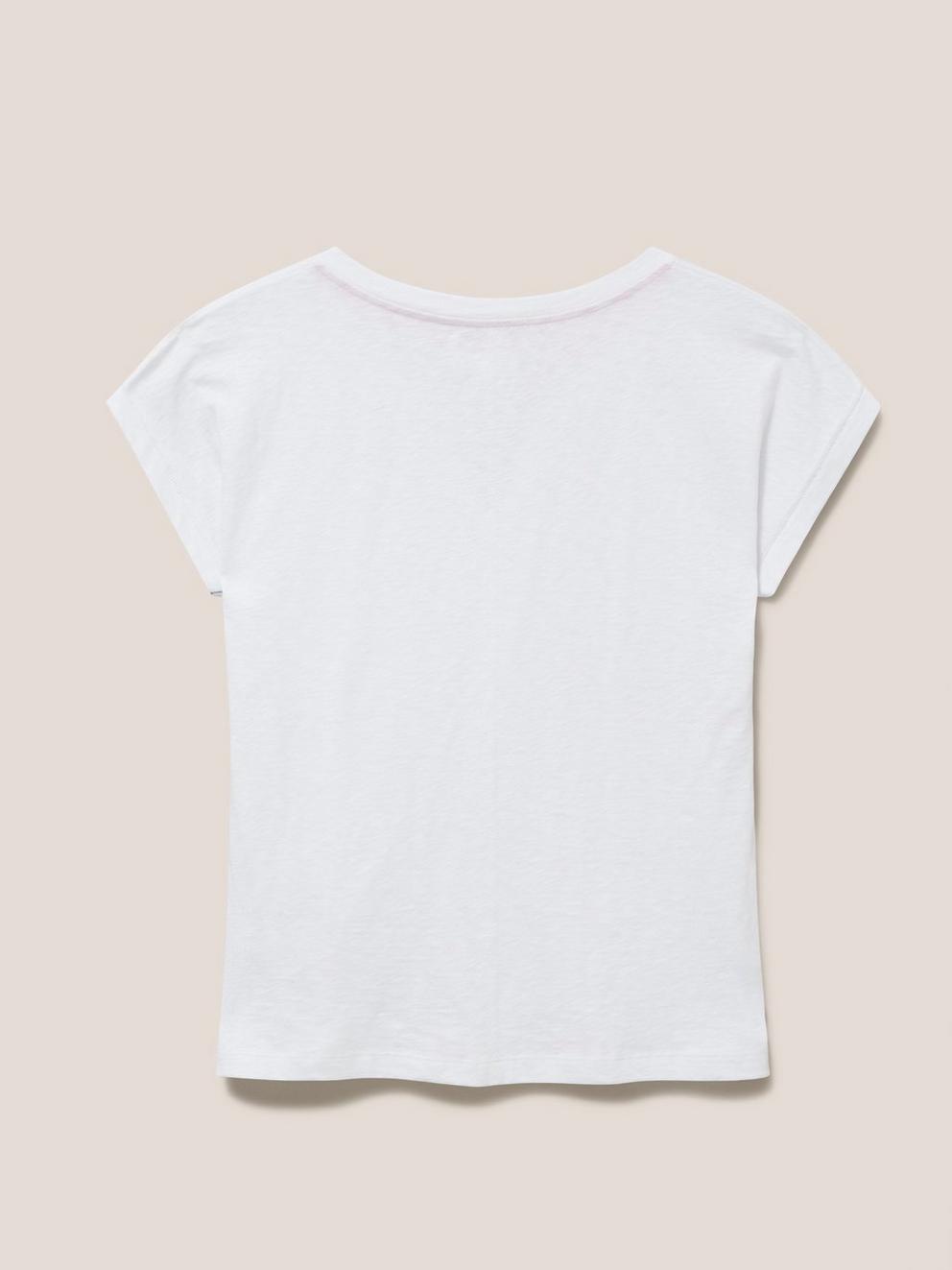 Nelly Print Teeshirt in WHITE PR - FLAT BACK