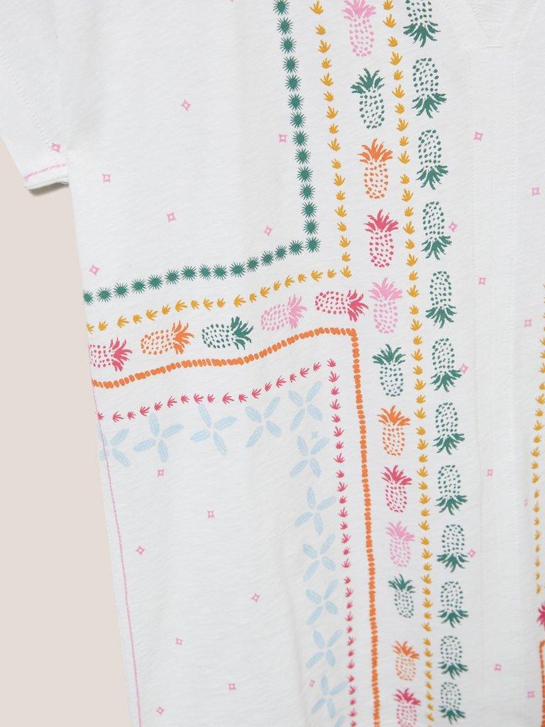 Nelly Print Teeshirt in WHITE PR - FLAT DETAIL